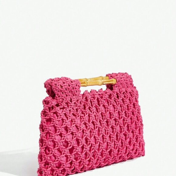 Hot Pink Vacation Women's Woven Tote Bag - Picture 4 of 7